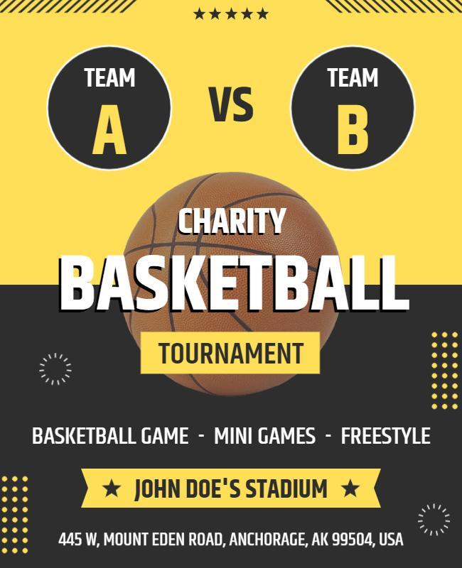 Charity Basketball Tournament Event Flyer Template