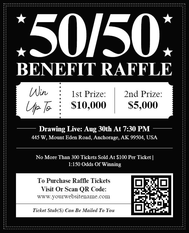 Charity Benefit Raffle Event Flyer Template