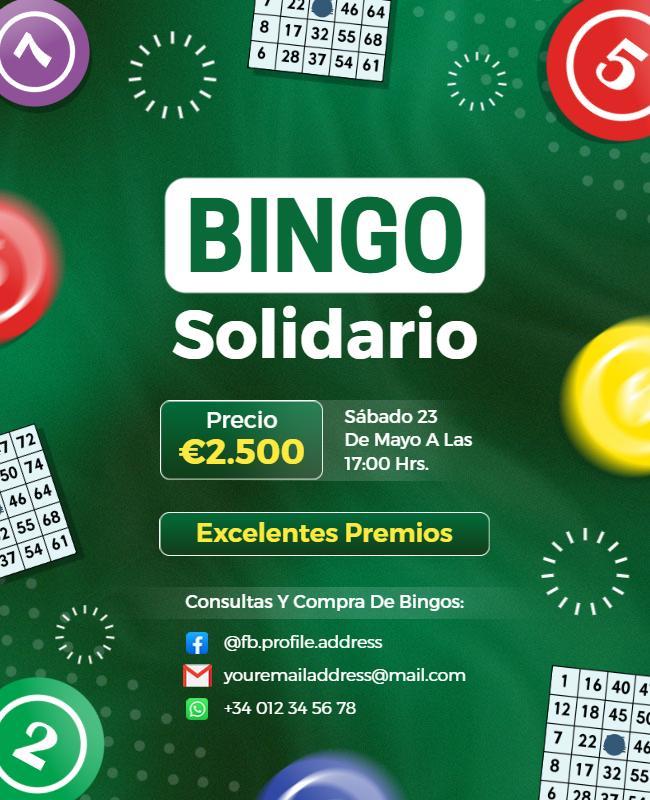 Charity Bingo Night Event Flyer Template