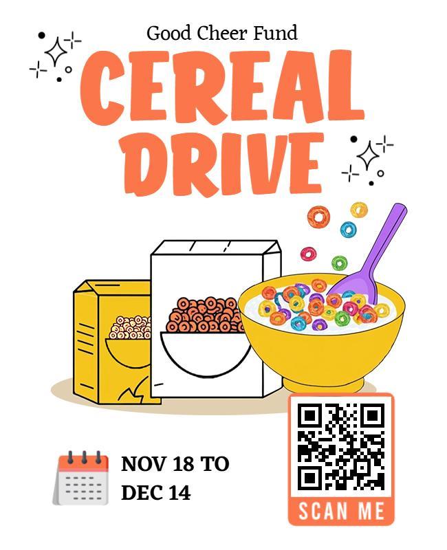 Charity Cereal Drive Fundraiser Flyer Template