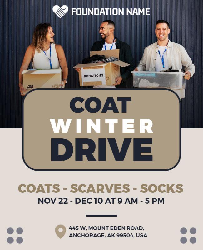 Charity Coat Winter Drive Flyer Template