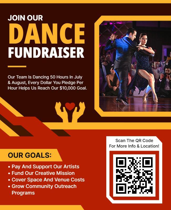Charity Dance Fundraiser Event Flyer Template