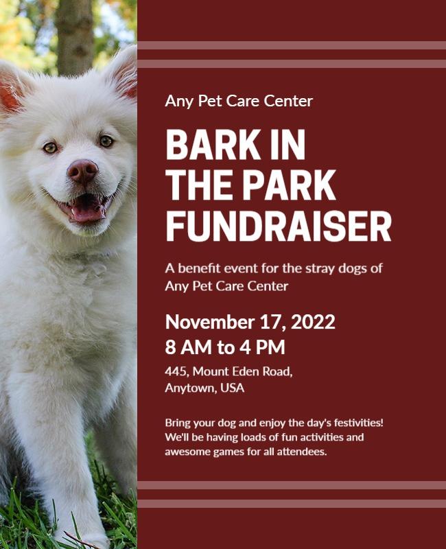 Charity Dog Fundraiser Event Flyer Template