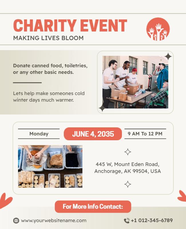 Charity Donation Drive Event Flyer Template