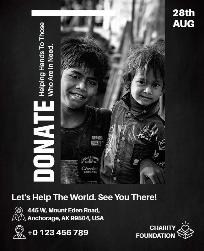 Charity Donation Event Flyer Template