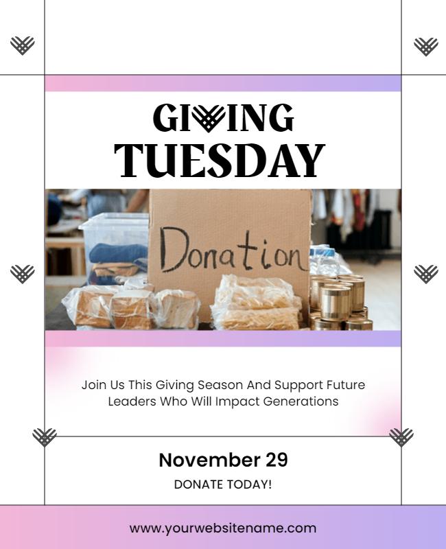 Charity Donation Event Giving Tuesday Flyer Template