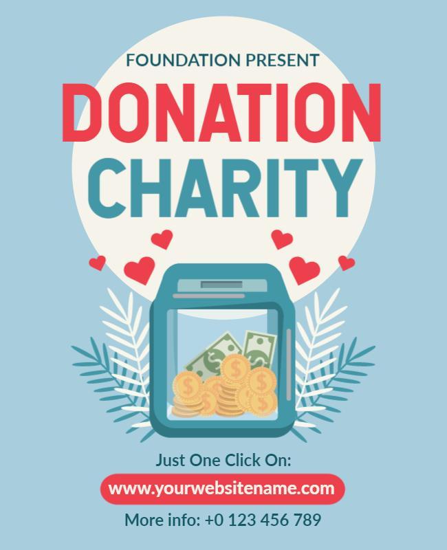 Charity Donation Event Promotion Flyer Template