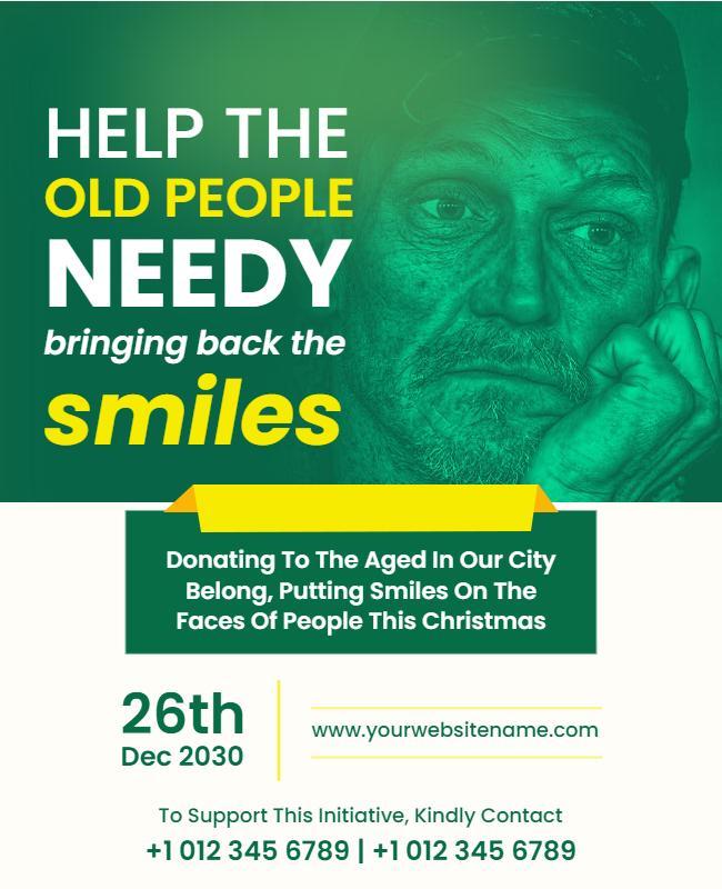 Charity Event for Needy Older Adults Flyer Template