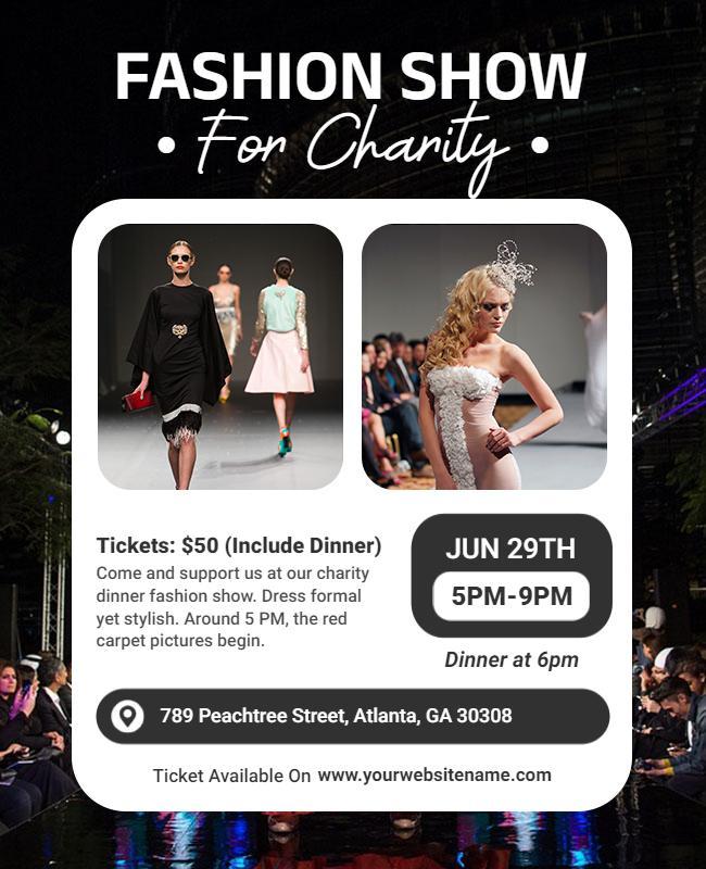 Charity Fashion Show Event Flyer Template