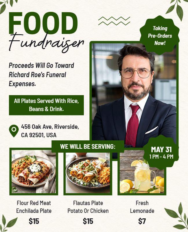 Charity Food Fundraiser Event Flyer Template