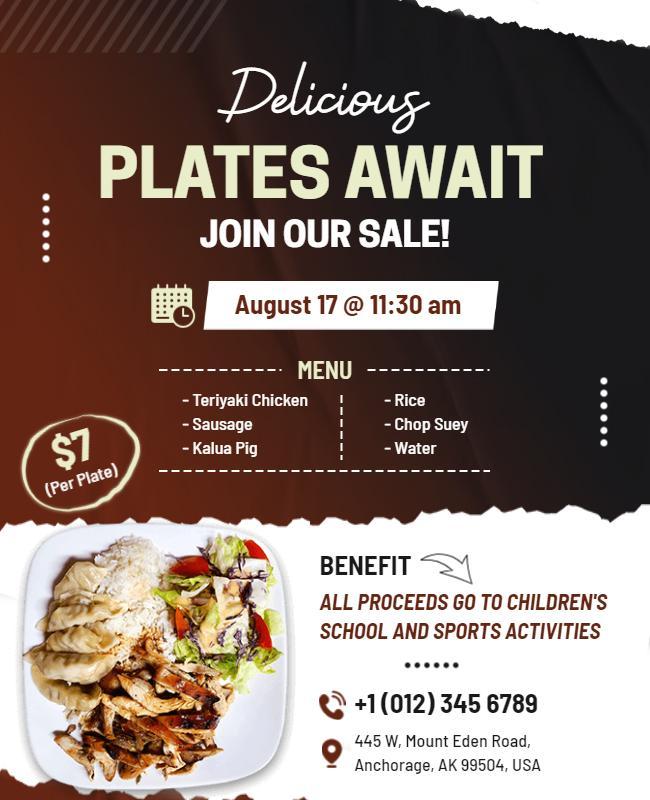 Charity Food Sale Event Flyer Template