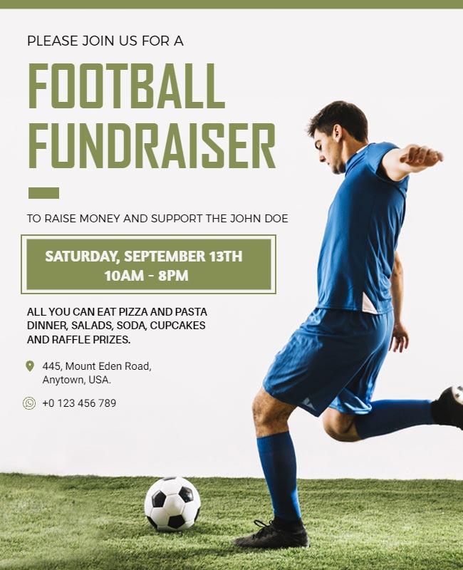 Charity Football Fundraiser Event Flyer Template