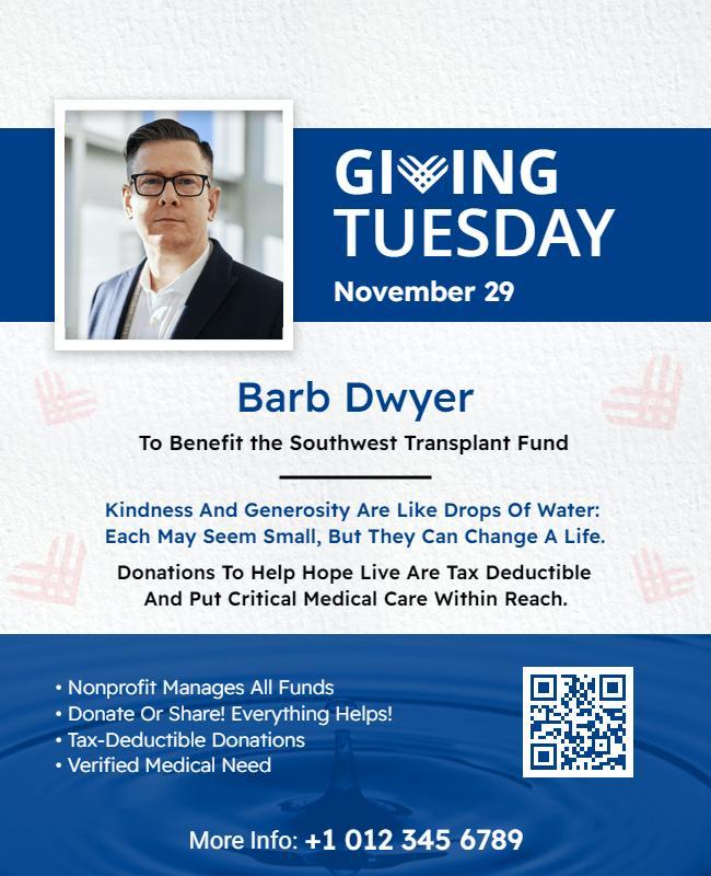 Charity Fundraiser Event Giving Tuesday Flyer Template