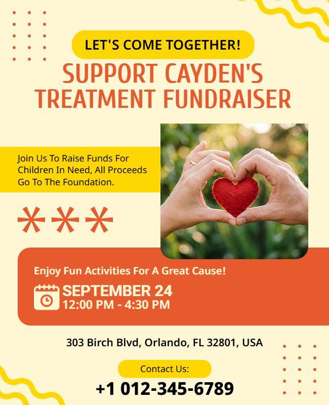 Charity Fundraiser Event Support Flyer Template