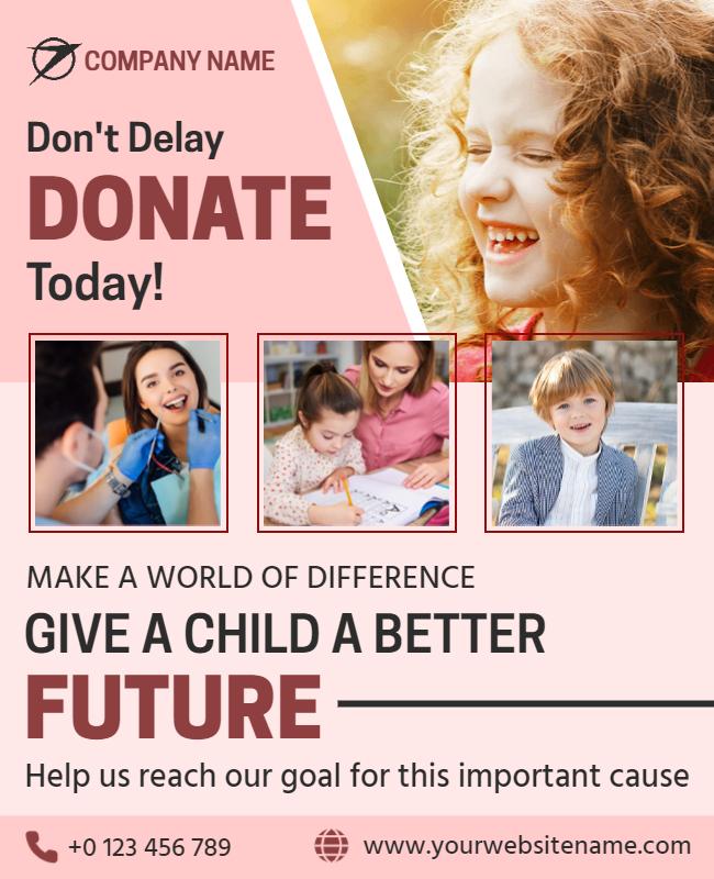 Charity Fundraiser for Childrens Future Flyer Template