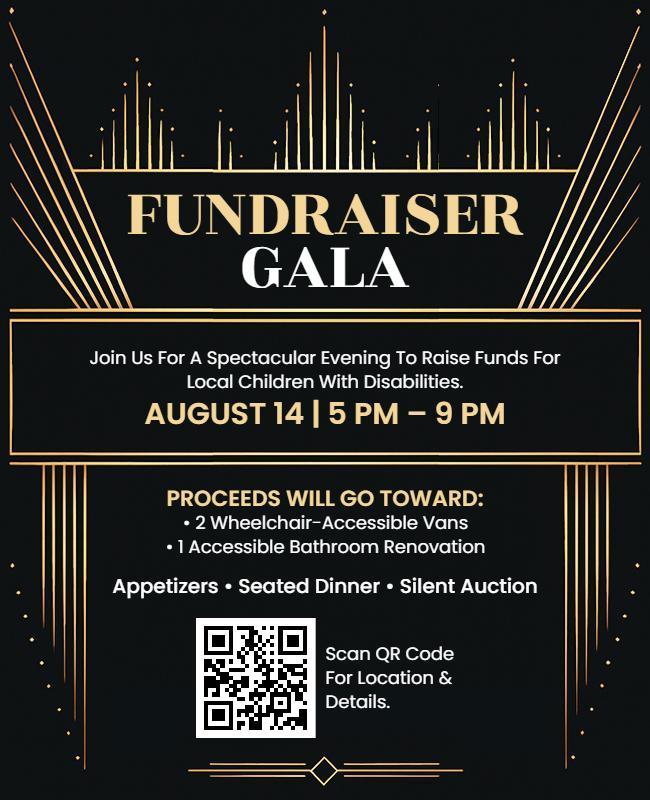 Charity Fundraiser Gala Event Flyer Template