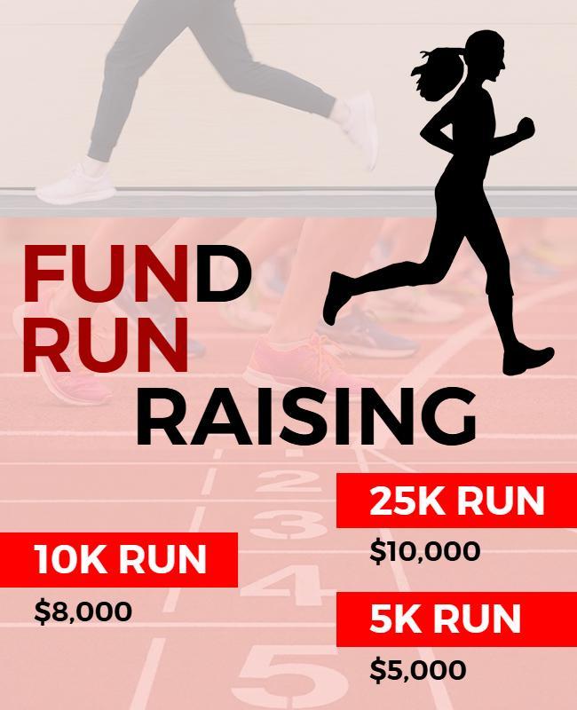 Charity Fundraising Marathon Event Poster Template