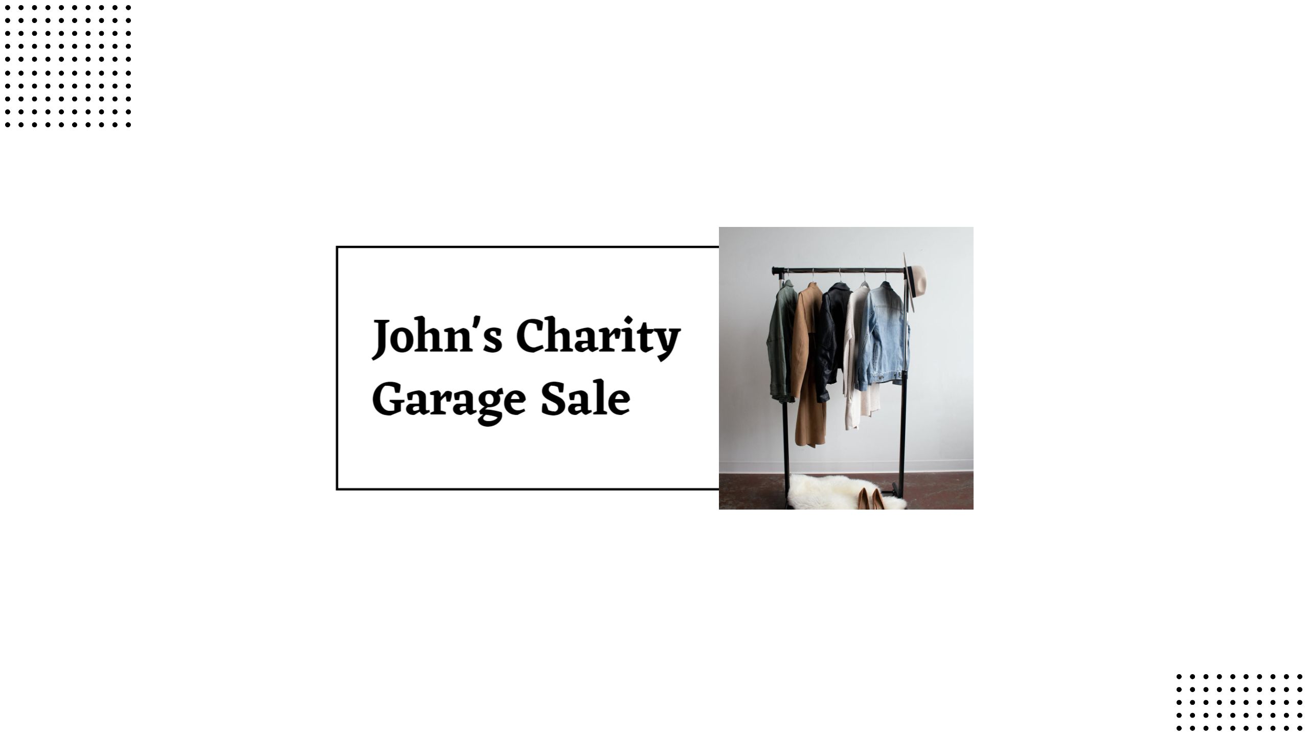 Charity Garage Sale Featuring Clothes and Pet on YouTube Banner Template