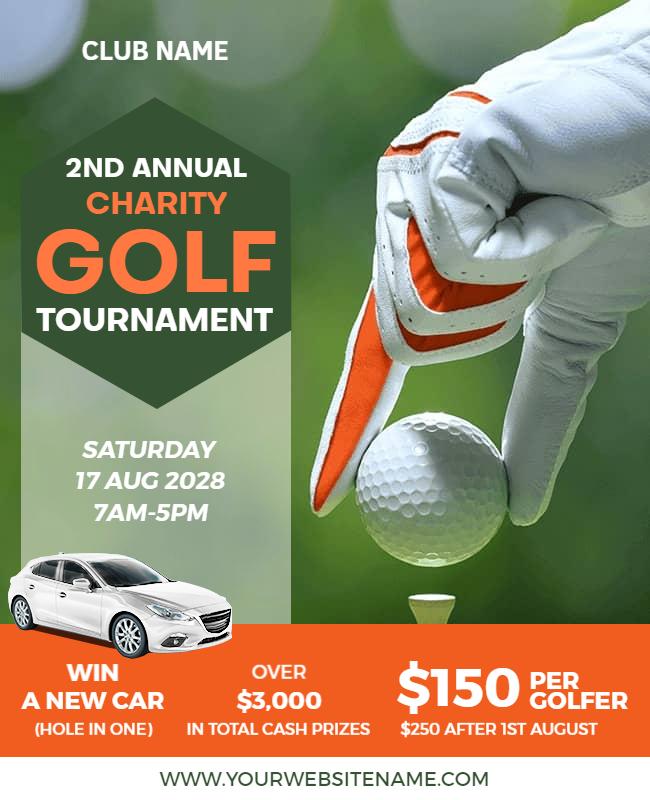 Charity Golf Tournament Fundraiser Flyer Template