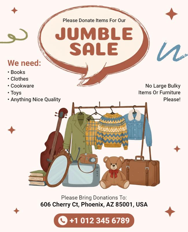 Charity Jumble Sale Event Flyer Template