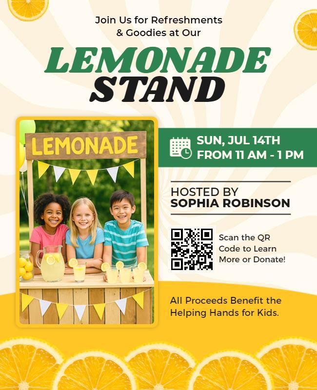 Charity Lemonade Stand Event Flyer Template