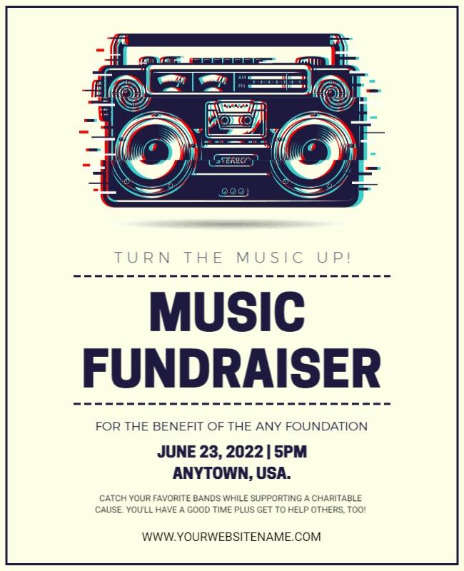 Charity Music Fundraiser Event Flyer Template