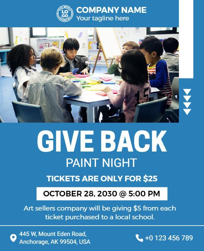 Charity Paint Night Event Flyer Template