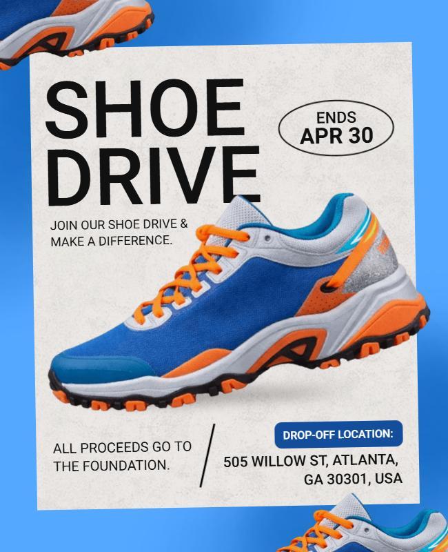 Charity Shoe Drive Event Flyer Template