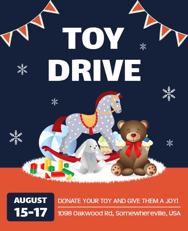 Charity Toy Drive Event Flyer Template