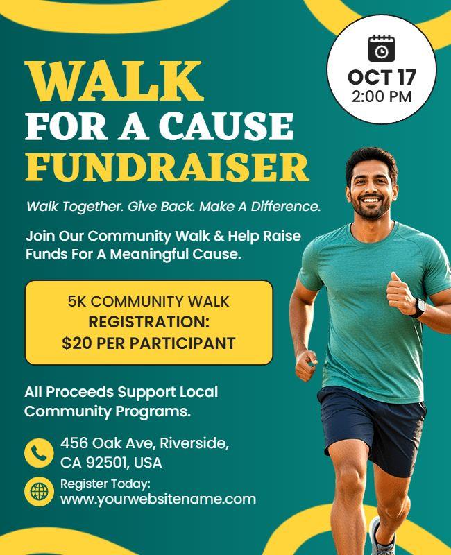 Charity Walk Fundraiser Event Flyer Template