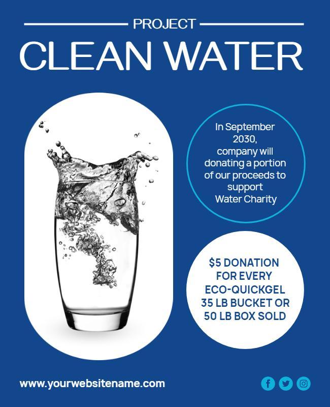 Charity Water Conservation Project Flyer Template