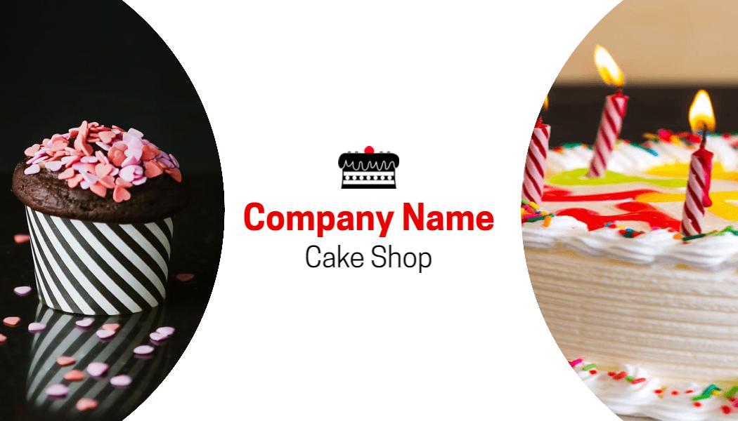 Charming Bakery Treats with Cupcake and Cake Design Business Card Template