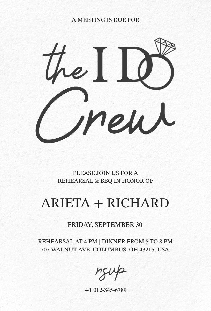 Charming BBQ Rehearsal Dinner Celebration Invitation Template