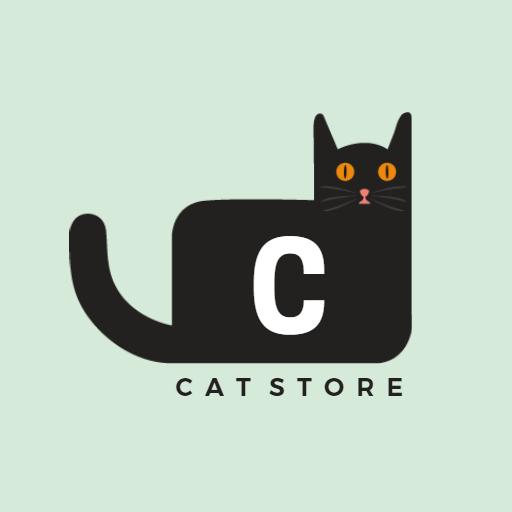 Charming Black Cat Design for a Pet Store Logo Template