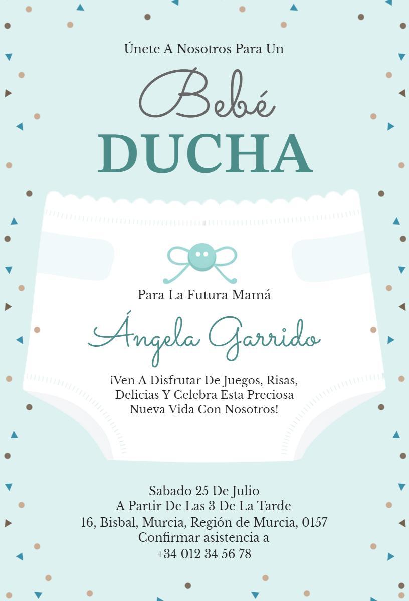 Charming Blue Baby Shower Celebration Invitation Template