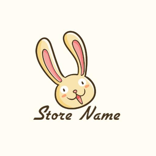 Charming Cartoon Bunny Character for Fun Business Logo Template