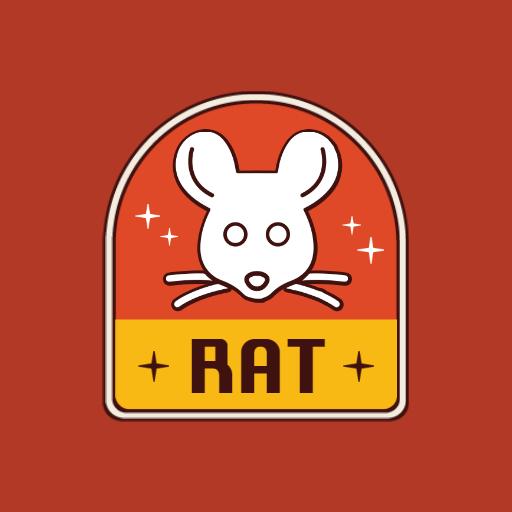 Charming Cartoon Rat Design with Vibrant Colors Logo Template