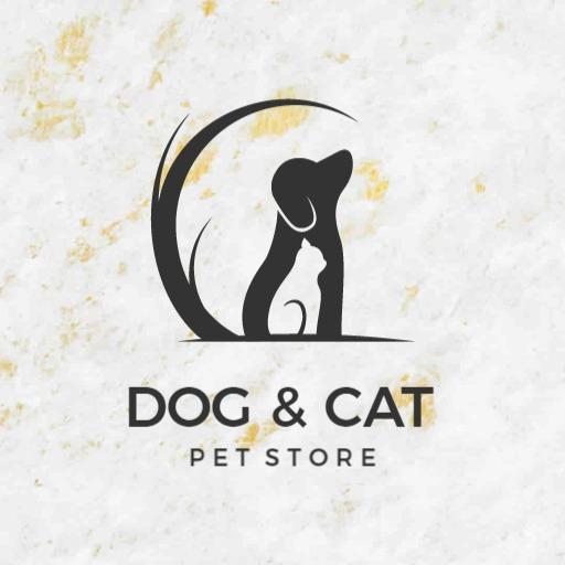Charming Cartoon Representation of Pets for Store Logo Template