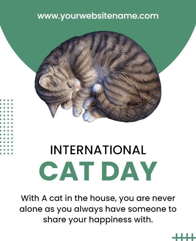 Charming Cat-Themed International Cat Day Celebration Poster Template
