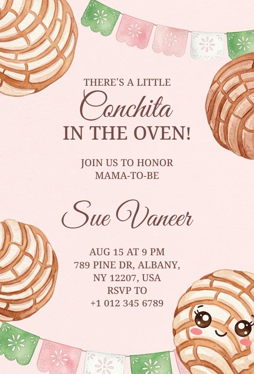 Charming Cookie-Themed Baby Shower Celebration Invitation Template