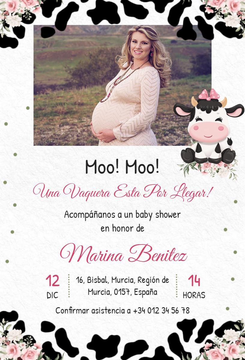 Charming Farm Theme Baby Shower Celebration Invitation Template
