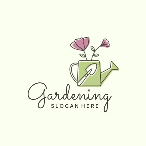 Charming Floral Design Embracing Gardening Passion Logo Template