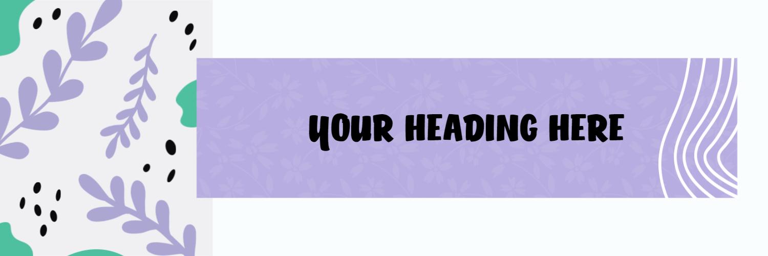 Charming Floral Design with Purple Background Twitter Banner Template
