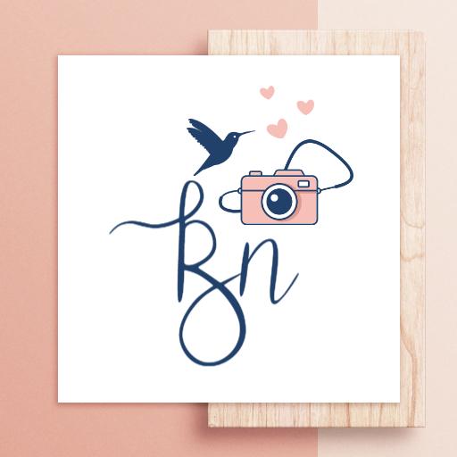 Charming Handwritten Logo Featuring Bird and Camera Design Logo Template