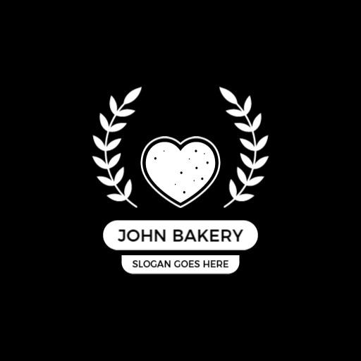 Charming Heart Design Signifying Delicious Bakery Treats Logo Template
