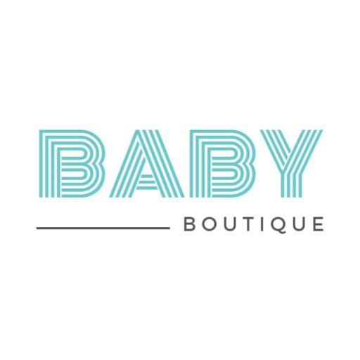 Charming Light Blue Striped Design for Baby Boutique Logo Template