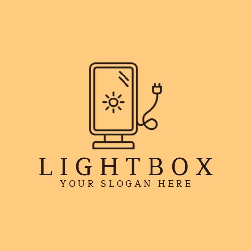 Charming Light Yellow Lightbox Design for Creative Branding Logo Template