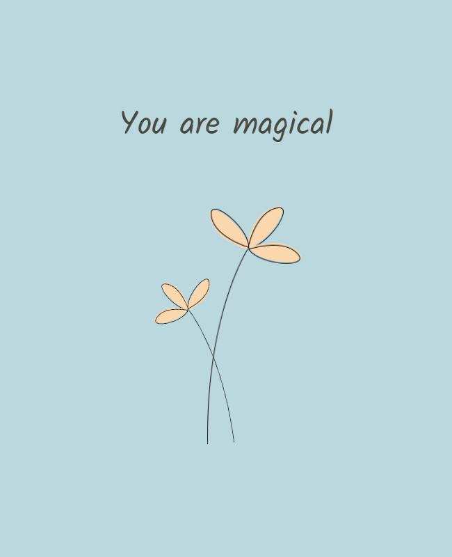 Charming Pastel Floral Motivational Quote Poster Template