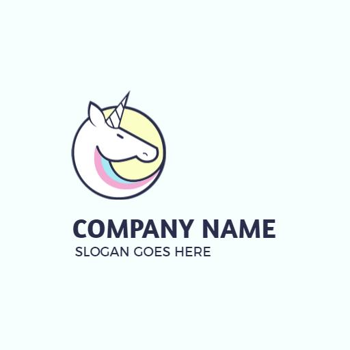 Charming Pastel Unicorn Design for Magical Branding Logo Template