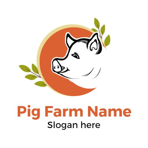 Charming Pig Illustration Emphasizing Quality Pig Farm Logo Template